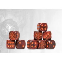 Dweghom Logo on Dark Grey Marbled Dice - 24 per pack