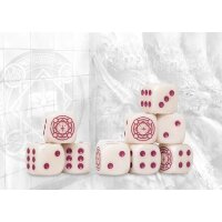 Sorcerer Kings Logo on Royal Magenta Marbled Dice - 24...
