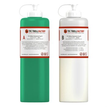 TFC Troll Factory Silicone Rubber Type 28 Molding Silicone Medium Hard 1:1 RTV NV - Size: 1kg (2x500g)