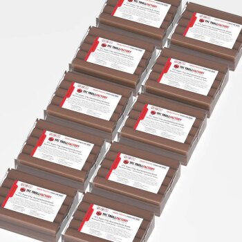 TFC SUPER CLAY brown modeling clay, extremely fine texture, smooth, dimensionally stable, permanently plastic - Size: 5 kg (10 x 500 g)