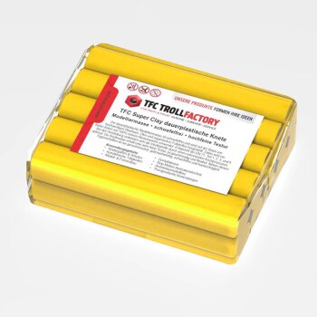 TFC SUPER CLAY modeling clay yellow, ultra-fine texture, smooth, dimensionally stable, permanently plastic - Size: 500g