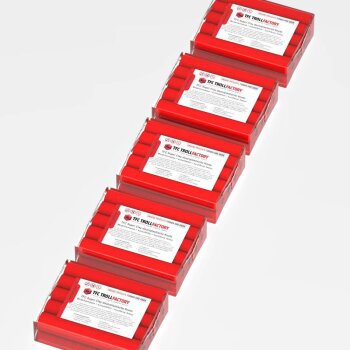 TFC SUPER CLAY Knete rot Modelliermasse hochfeine Textur geschmeidig formstabil dauerplastisch - Größe: 2,5kg (5x500g)