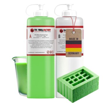TFC Troll Factory Silicone Rubber Type 2 Molding Silicone Medium Hard 1:1 RTV NV - Size: 2kg (2x1kg)