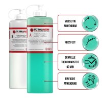 TFC Silikon Kautschuk Typ 1 Abformsilikon weich 1:1 NV Troll Factory RTV - Größe: 500g (2x 250g)