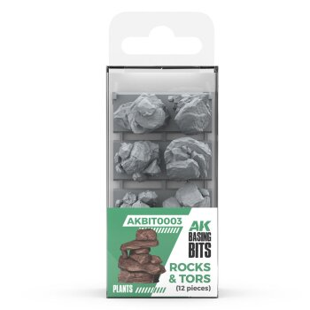 Rocks & Tors - Basing Bits (12 Pieces)