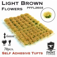 Flowers - Light Brown  6mm