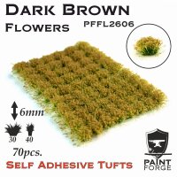 Flowers - Dark Brown  6mm