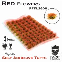 Flowers - Red  6mm