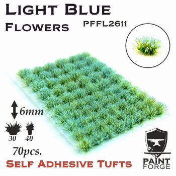 Flowers - Light Blue  6mm