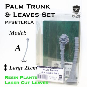 Laser Cut + Resin Plants - Palm Set - Leaves + Trunk A - Gr. L