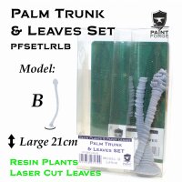 Laser Cut + Resin Plants - Palm Set - Leaves + Trunk B -...