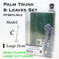 Laser Cut + Resin Plants - Palm Set - Leaves + Trunk C -...