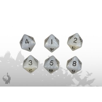 Würfelset (W8) (Weiß)