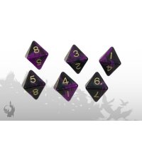 Würfelset (6xW8) (Schwarz-Lila)