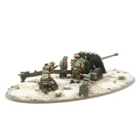 17 pdr anti-tank gun with British infantry (winter) crew
