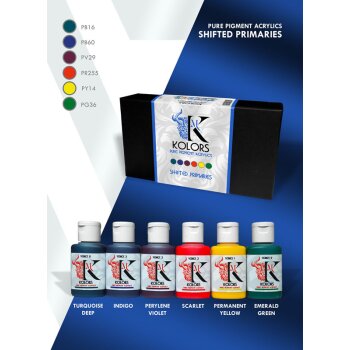 Kimera Kolors – PURE PIGMENTS EXPANSION SET 2: Shifted Primaries (6x30mL)