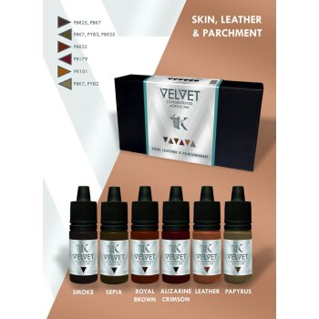 Velvet Inks Skin, Leather & Parchment (6x15mL)