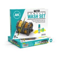 Master Acrylic Wash Set Full Range (18x18mL)