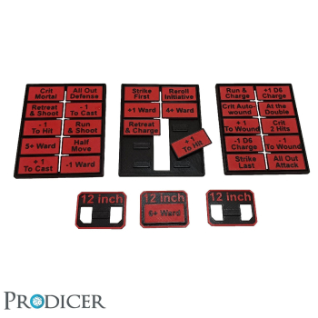 AOS DeBuff Token Set - (Orientrot-Schwarz)