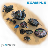 Eckbase Adapter - (25x25mm zu 32mm Rund - 20pcs)