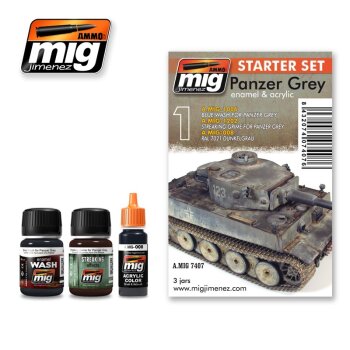 A.MIG-7407 Panzer Grey Set (2x35mL+1x17mL)