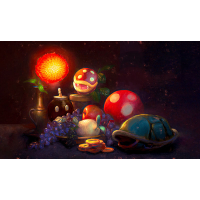 TCG Mario still life stitched