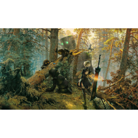 TCG Robots in a Forest umnäht