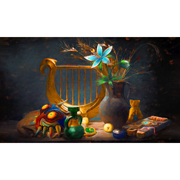 TCG Zelda still life stitched