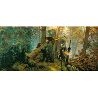 Robots in a Forest - Gamer Mousepad