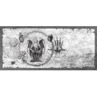 Cthulhu Scroll Grey - Gamer Mousepad
