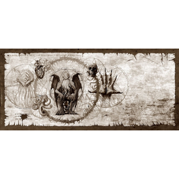 Cthulhu Scroll Sepia - Gamer Mousepad