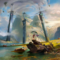 Luna swords - Mousepad