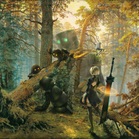 Robots in a Forest - Mousepad