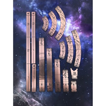 Space Template gold/black (suitable for 2.0 X-Wing)