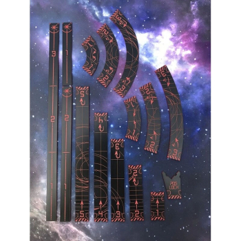 Space Template red/black (suitable for X-Wing)