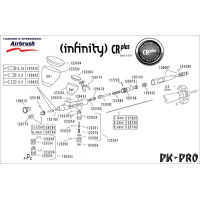 Düsensatz 0,6mm [v2.0] CR plus, Chrom für EVOLUTION CR plus + INFINITY CR plus (Nadel+Düse+Dichtung+Nadelkappe+Luftkopf) [123724]