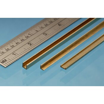 Brass U Channel (2.5. x 2.5 x 2.5 mm - 1 x)
