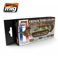 A.MIG-7110-WW I & WW II-French-Camouflage-Colors-(6x17mL)