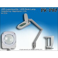 LED-Lupenleuchte-(Vergrößerung 2.25x)-64 LEDs