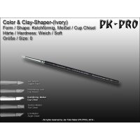 Clay/Colour Shaper Soft Tip (Ivory) Cup Chisel Size 0