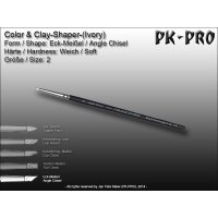Clay/Colour Shaper Soft Tip (Ivory) Angle Chisel Size 2
