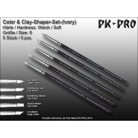 Clay/Colour Shaper Weiche Spitze (Ivory) Set (5Stk.) Size 0