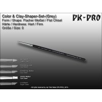 Clay/Colour Shaper Firm Tip (Grey) Flat Chisel Size 0