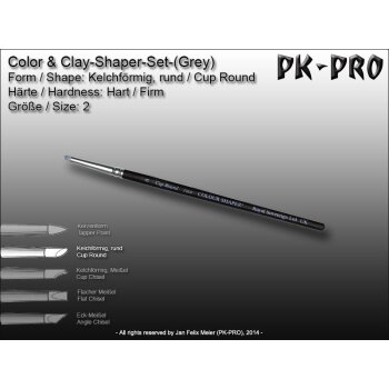 Clay/Colour Shaper Firm Tip (Grey) Cup Round Size 2