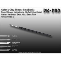 Clay/Colour Shaper Extra Harte Spitze (Schwarz) Kelchförmig Meißel Size 2