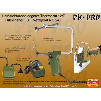 Hot wire cutter THERMOCUT 12/E - SET
