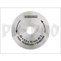 Kreissägeblatt, Hartmetall, 50 mm (Vollmaterial), 80 Zähne