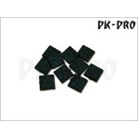 20mm x 20mm Bases Textured (Magnet Slot) (10x)