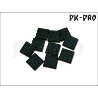 25mm x 25mm Bases Textured (Magnet Slot) (10x)