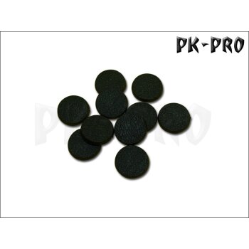 25mm rund Bases Textured (Magnet Slot + optional Miniature Slot) (10x)